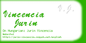 vincencia jurin business card